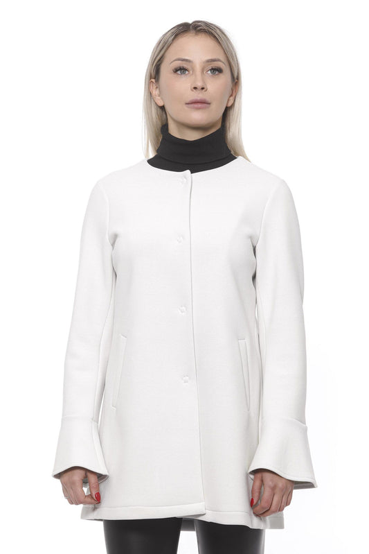 Manteau en néoprène blanc élégant pour femme 19V69 Italia