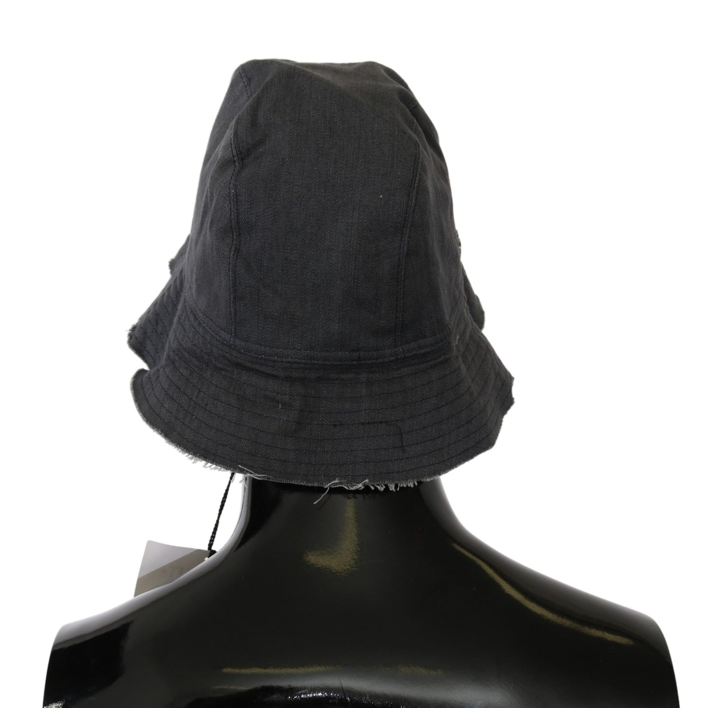 Costume National Zwart Gewassen Brede Rand Outdoor Bucket Hat