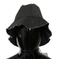 Costume National Zwart Gewassen Brede Rand Outdoor Bucket Hat