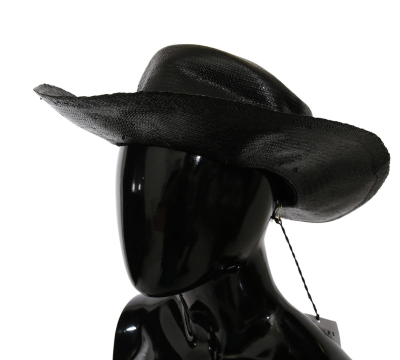 Chapeau de cowboy noir à large bord uni Costume National