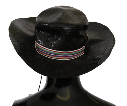 Kostuum Nationale Zwarte Brede Rand Cowboy Effen Hoed