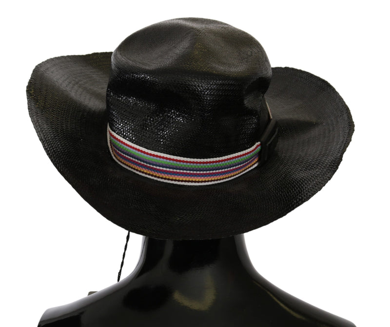 Chapeau de cowboy noir à large bord uni Costume National