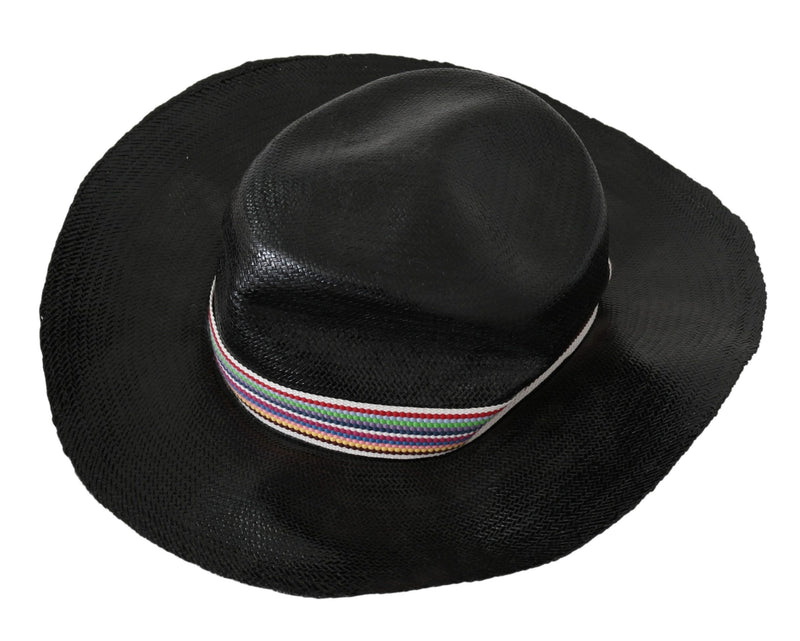 Chapeau de cowboy noir à large bord uni Costume National