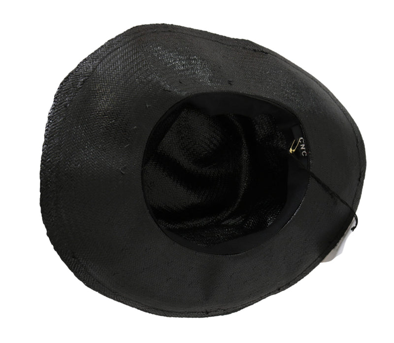 Chapeau de cowboy noir à large bord uni Costume National