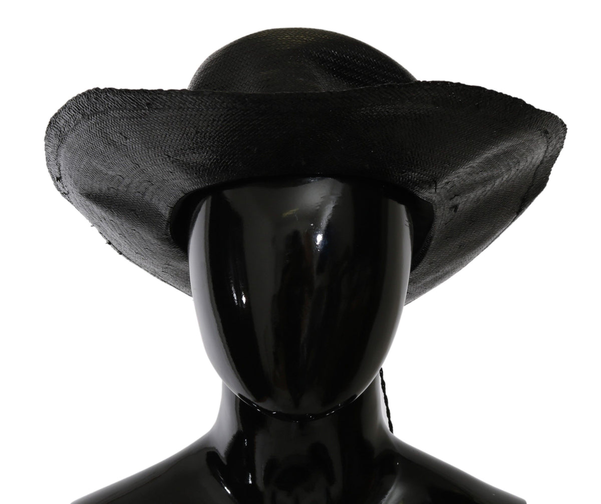 Chapeau de cowboy noir à large bord uni Costume National