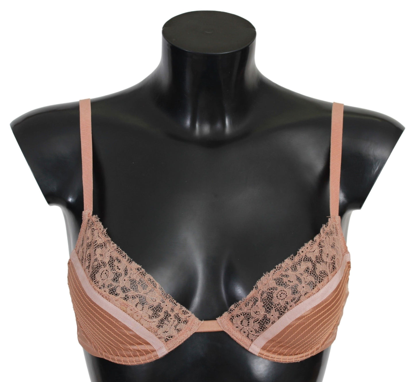 Lingerie en soie à dentelle push-up nude Ermanno Scervino