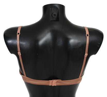 Lingerie en soie à dentelle push-up nude Ermanno Scervino