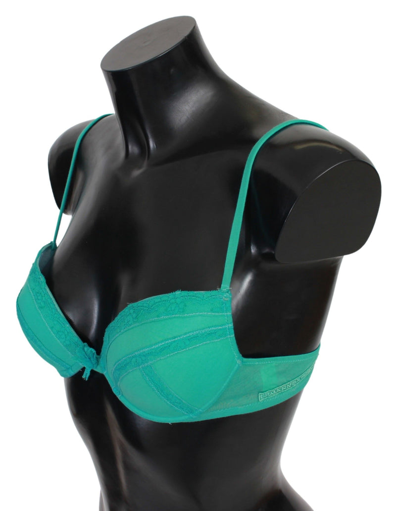 Soutien-gorge push-up vert Ermanno Scervino en 100% coton.