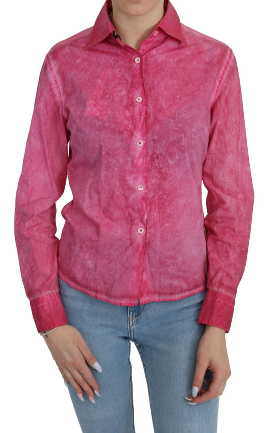 Blouse chemise à manches longues à col rose d'Ermanno Scervino
