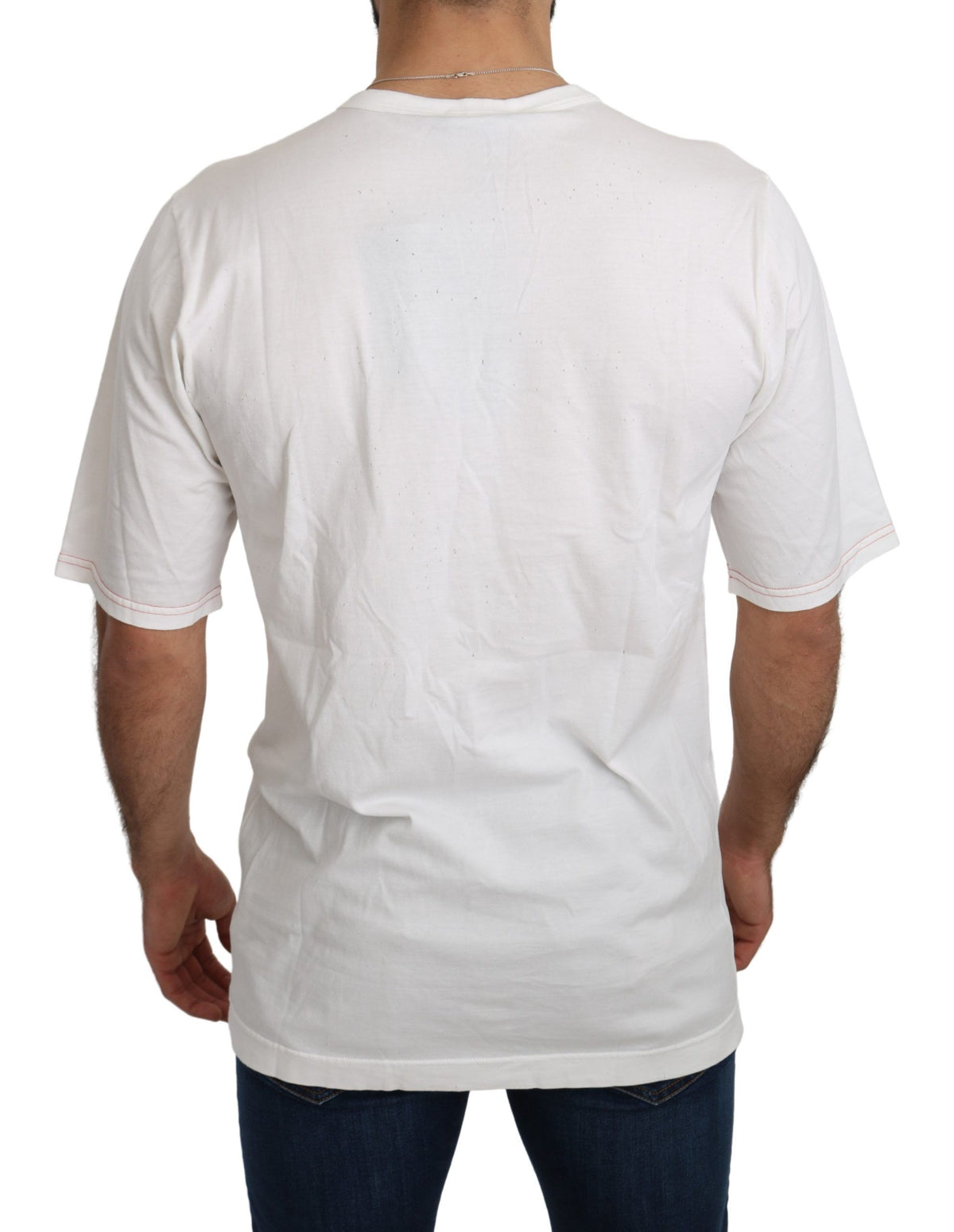 T-shirt Dolce &amp; Gabbana blanc à motif léopard Royal Top