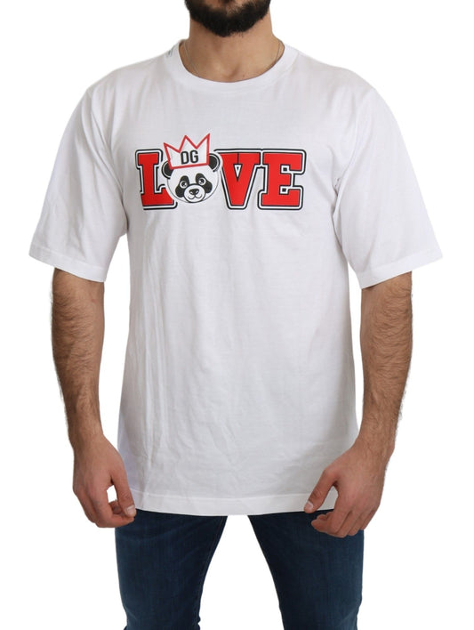 T-shirt blanc Dolce & Gabbana avec imprimé Panda Love