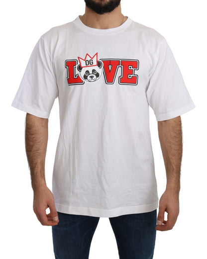 T-shirt blanc Dolce & Gabbana avec imprimé Panda Love