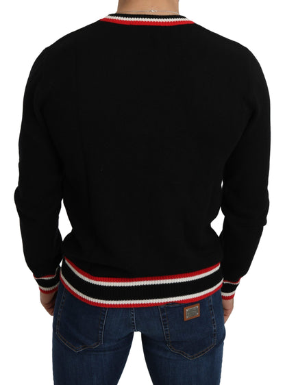 Pull en cachemire noir "Cochon de l'année" de Dolce & Gabbana