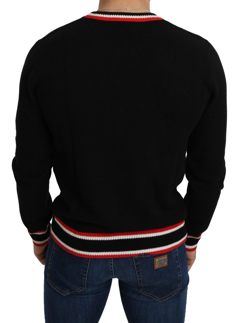 Pull en cachemire noir "Cochon de l'année" de Dolce &amp; Gabbana