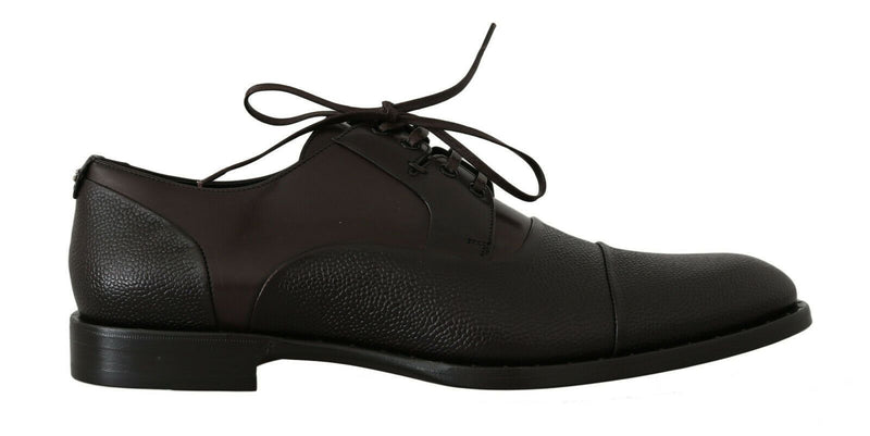 Chaussures homme Dolce &amp; Gabbana en cuir marron, à lacets.
