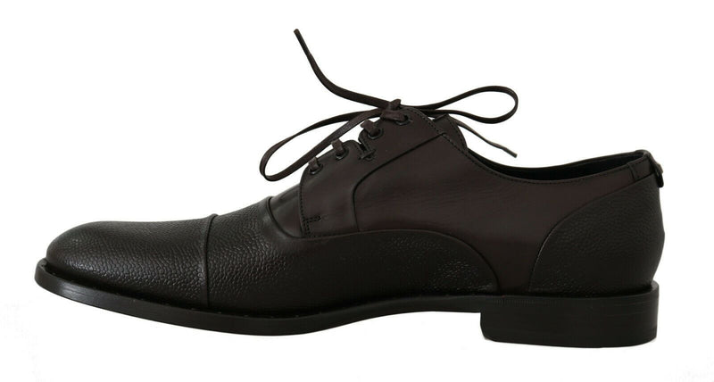 Chaussures homme Dolce &amp; Gabbana en cuir marron, à lacets.