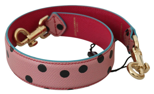 Dolce &amp; Gabbana roze leren schouderband met stippen