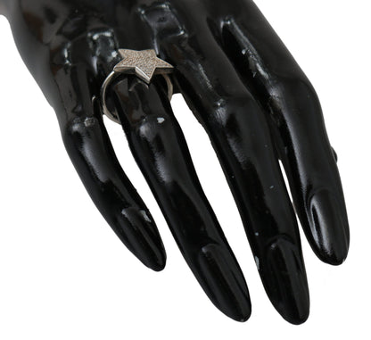 Nialaya Zilveren Damesring met Heldere CZ Ster 925