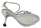 Sandales à bride de cheville en cristal argenté Dolce &amp; Gabbana