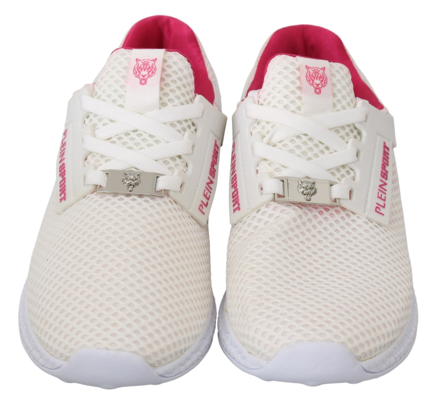 Philipp Plein Witte Roze Polyester Becky Sneakers