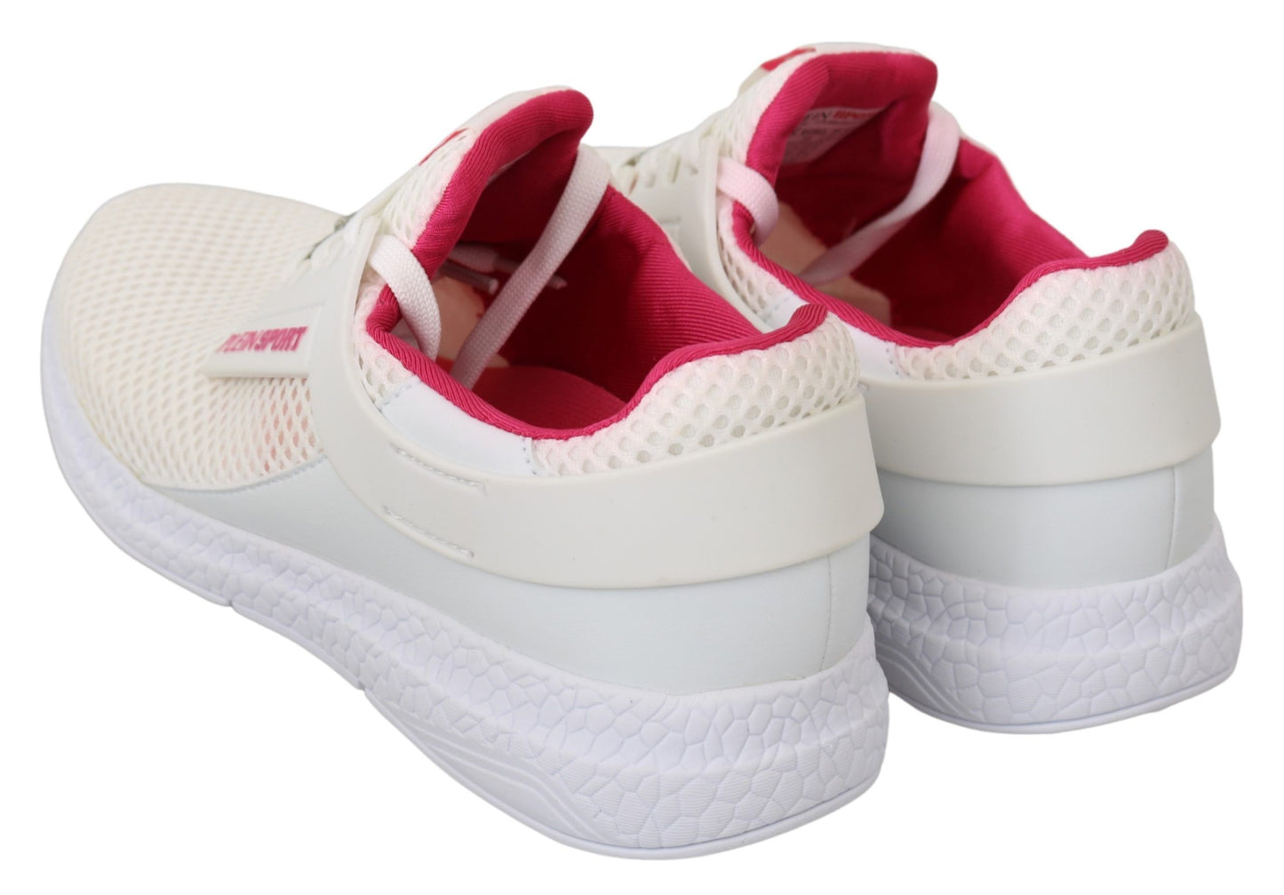 Philipp Plein Witte Roze Polyester Becky Sneakers