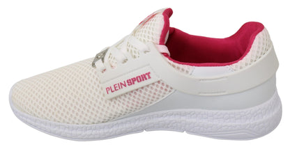 Philipp Plein Witte Roze Polyester Becky Sneakers
