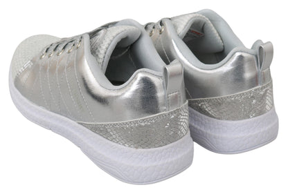 Sneakers Gisella en polyester argenté de Philipp Plein