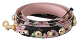 Bandoulière à clous en cuir à fleurs roses Dolce &amp; Gabbana