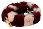 Dolce & Gabbana Pink Red Lapin Fur Accessory Shoulder Strap