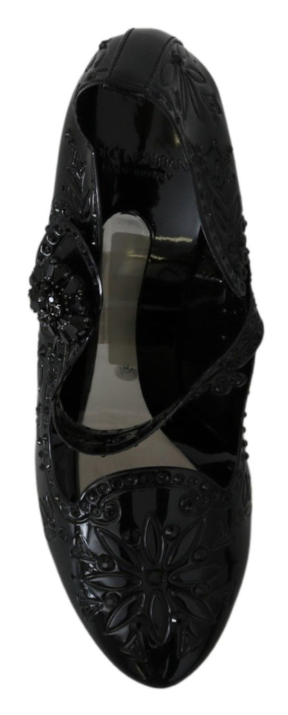 Dolce &amp; Gabbana Zwarte Kristallen CINDERELLA Hakken