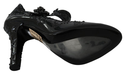 Dolce &amp; Gabbana Zwarte Kristallen CINDERELLA Hakken