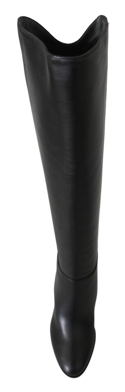 Bottines à talons en cuir de veau noir élégantes de Jimmy Choo