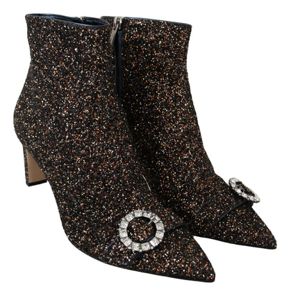 Bottines à talons Amethyst Mix Hanover en paillettes de Jimmy Choo
