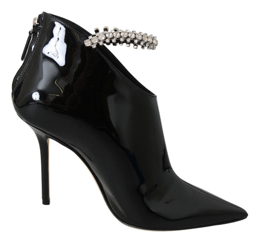 Jimmy Choo elegante zwarte laklaarzen met hak