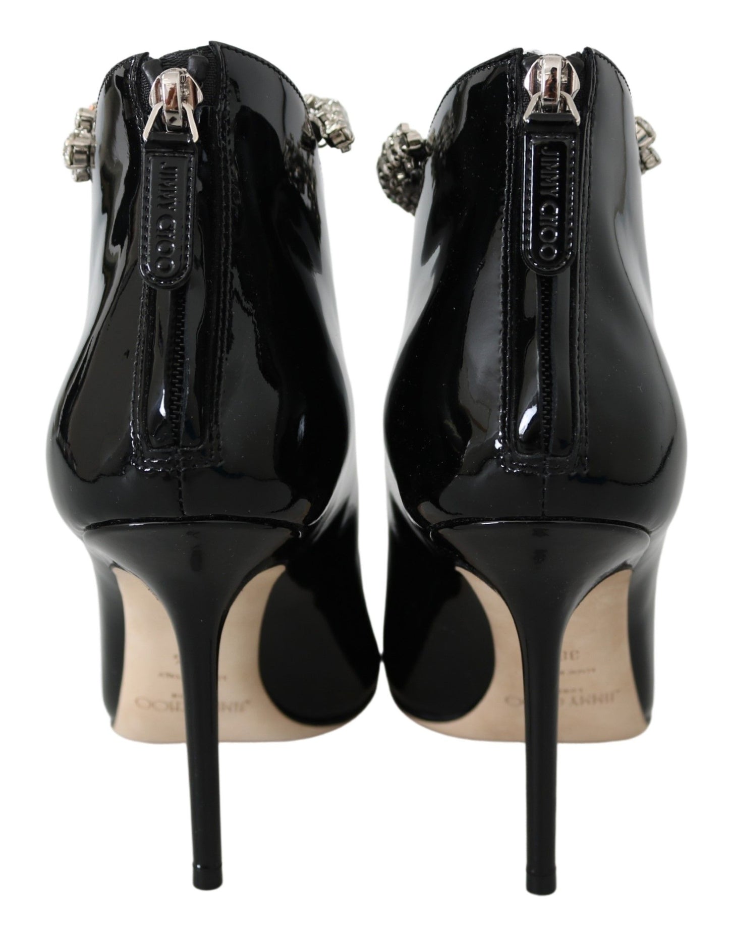 Jimmy Choo elegante zwarte laklaarzen met hak