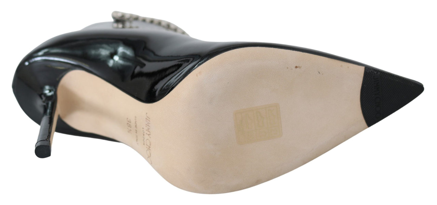 Jimmy Choo elegante zwarte laklaarzen met hak