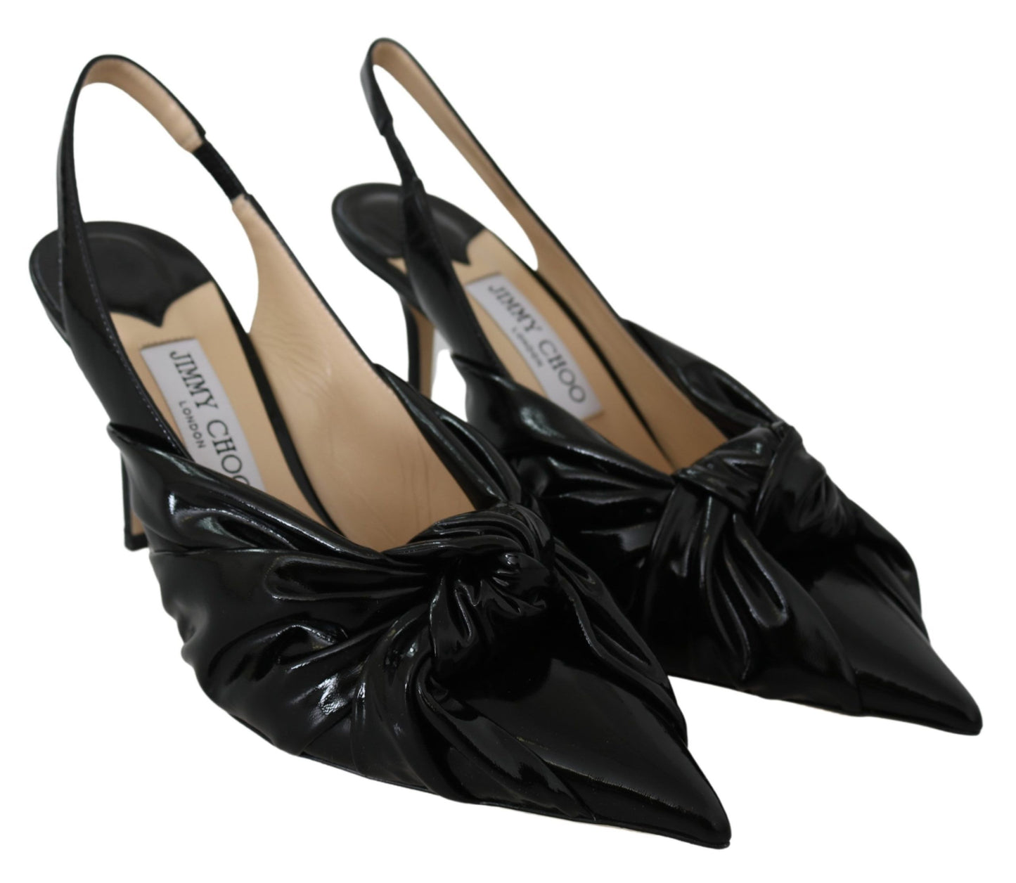 Jimmy Choo elegante zwarte leren pumps met puntige neus