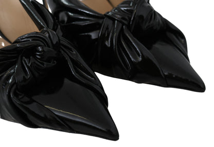 Jimmy Choo elegante zwarte leren pumps met puntige neus