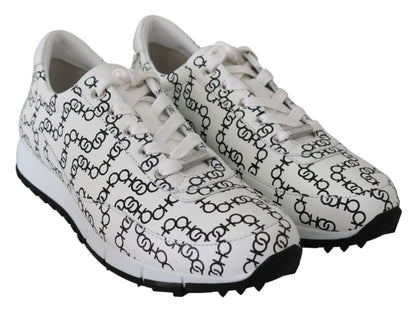 Sneakers en cuir monochrome élégantes de Jimmy Choo