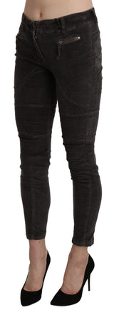Pantalon capri en coton velours marron de Ermanno Scervino