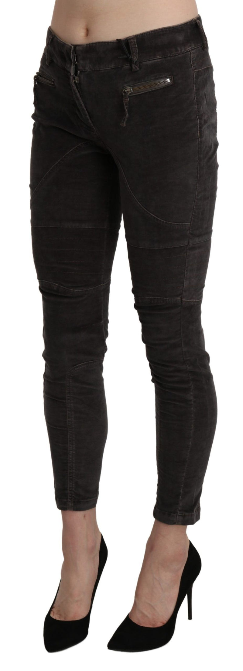 Pantalon capri en coton velours marron de Ermanno Scervino