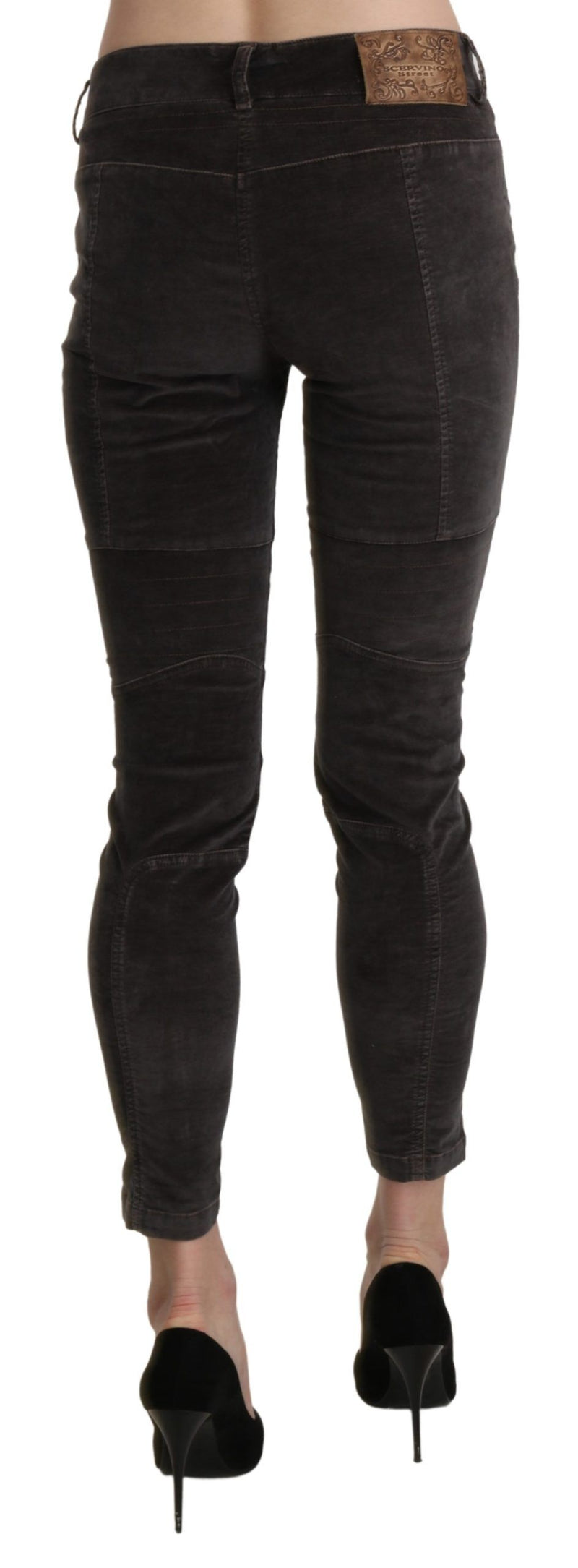 Pantalon capri en coton velours marron de Ermanno Scervino
