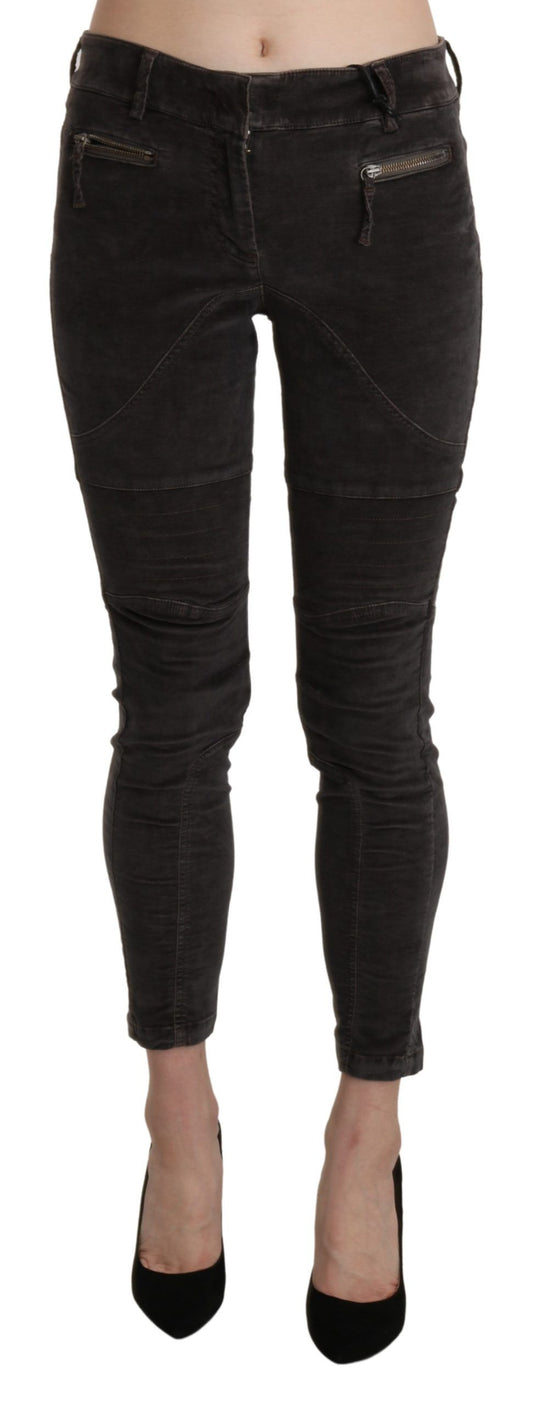 Pantalon capri en coton velours marron de Ermanno Scervino