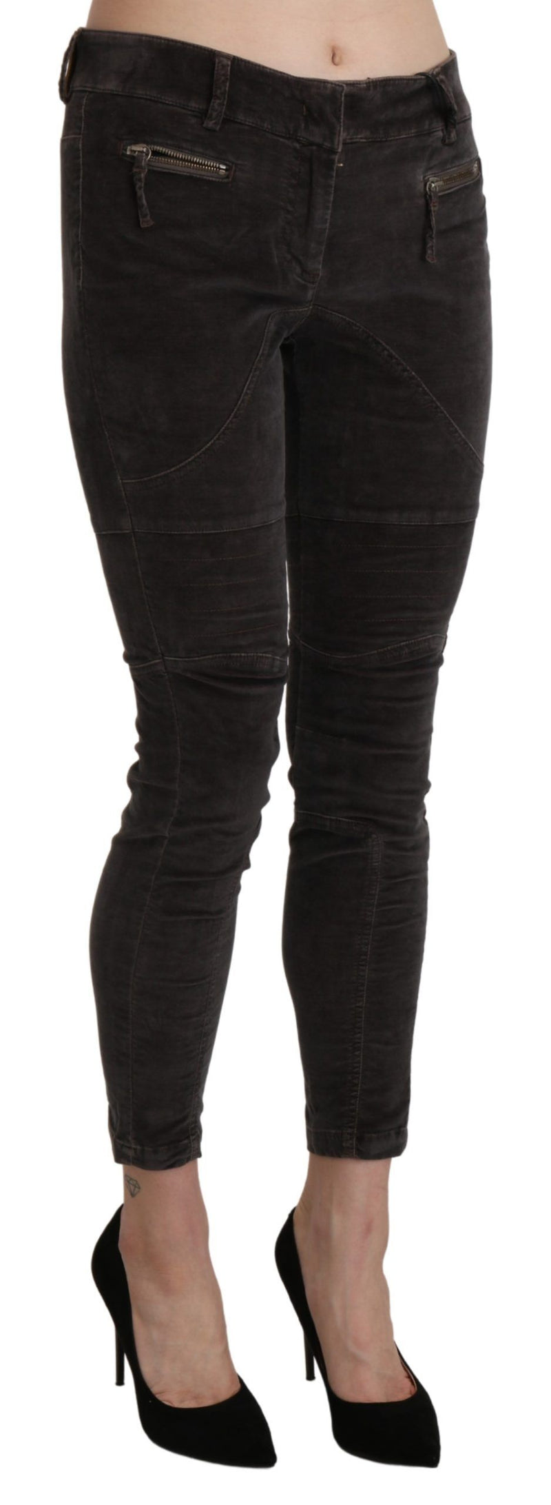 Pantalon capri en coton velours marron de Ermanno Scervino