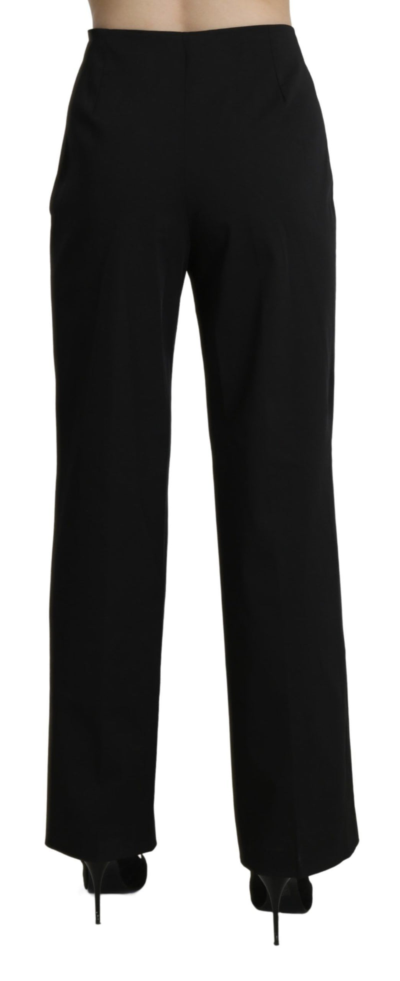Pantalon-jupette droit noir taille haute de BENCIVENGA