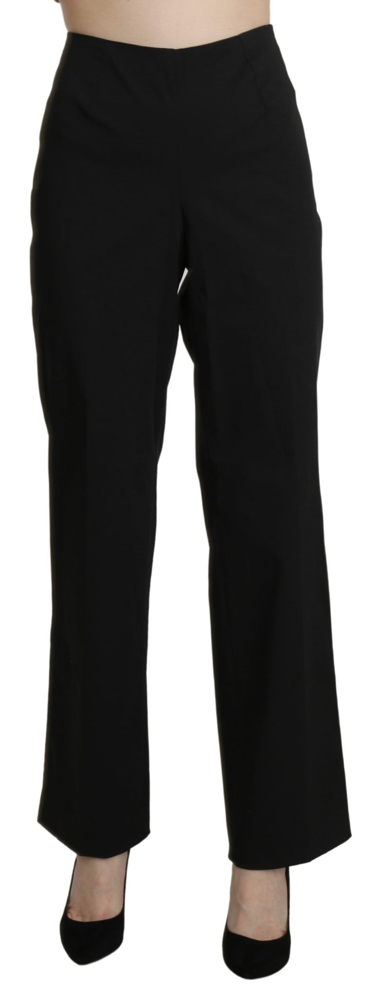 Pantalon-jupette droit noir taille haute de BENCIVENGA