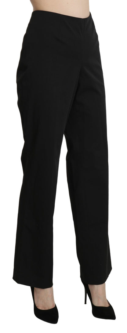 BENCIVENGA Zwarte, rechte broekspijlenbroek met hoge taille
