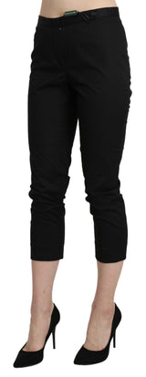 Pantalon-joggings taille haute, coupe skinny et courte, noir, BENCIVENGA