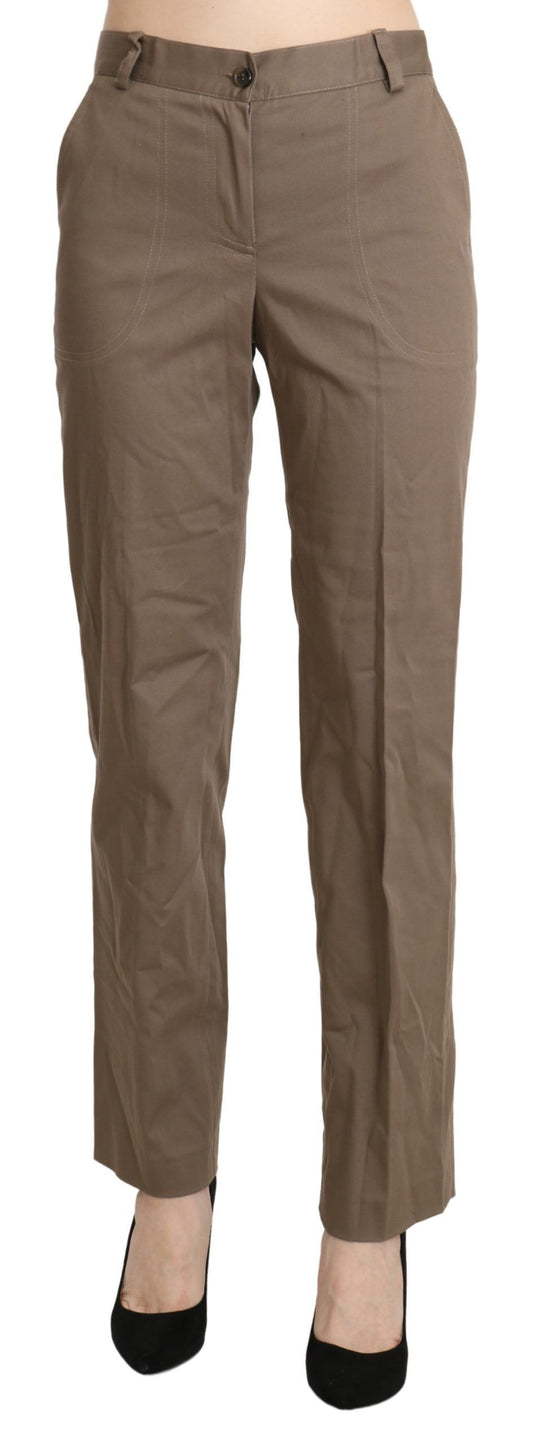 Pantalon-jupette droit marron taille haute BENCIVENGA
