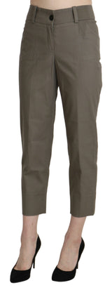 BENCIVENGA Pantalon-joggings taille haute, gris, court.